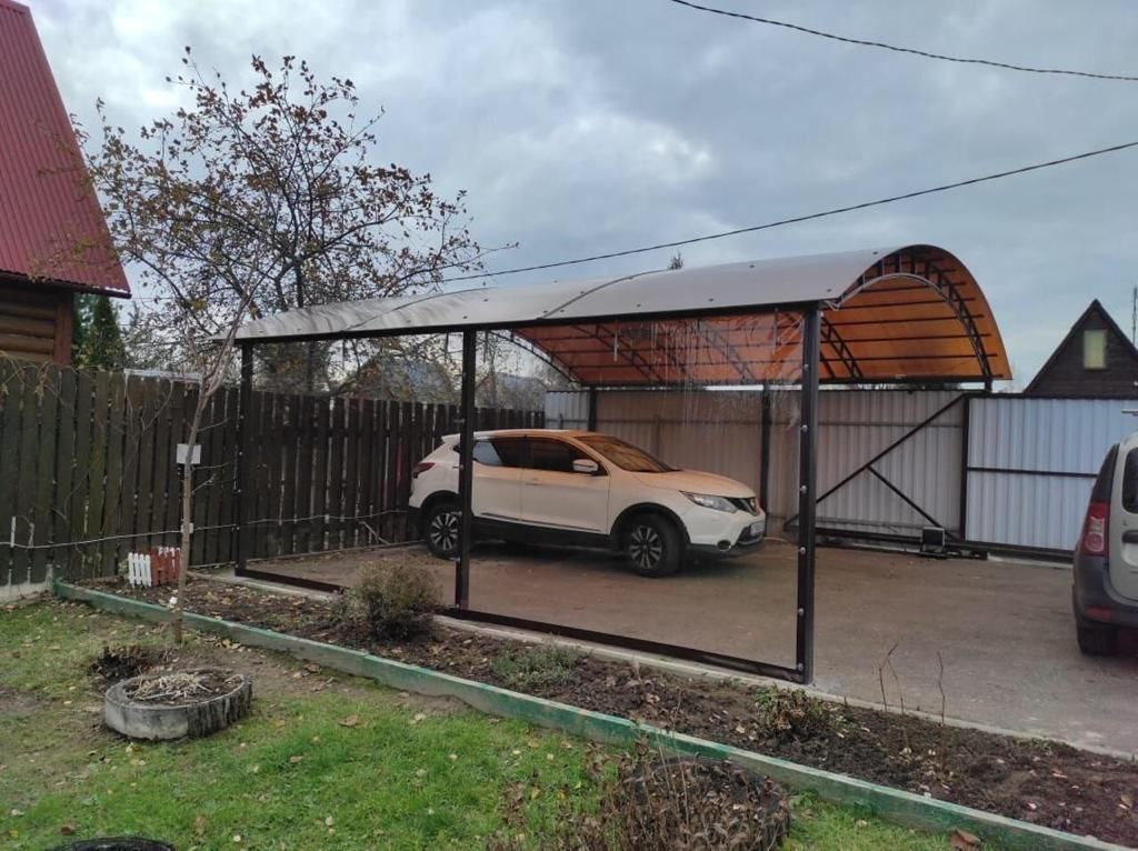 Прозрачные шторы ПВХ для навеса под автомобиль в посёлке Шаблыкино