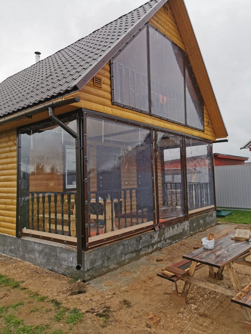 Мягкие окна ПВХ для веранды в посёлке Шаблыкино